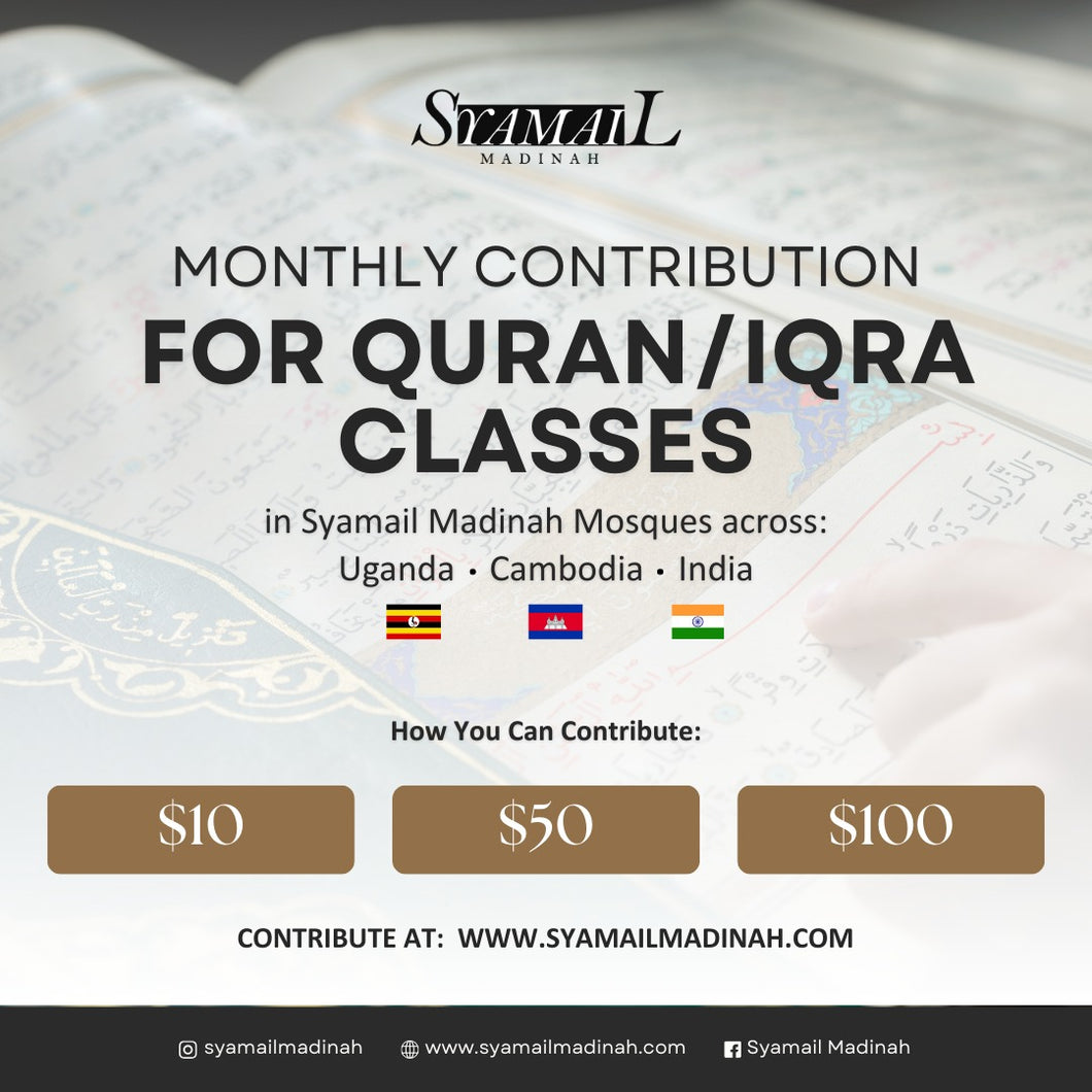 Contribution for classes in Mosque
